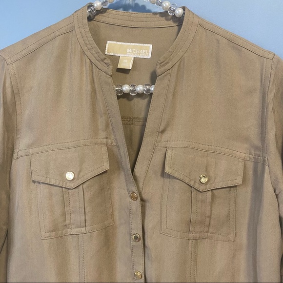 Michael Kors Safari Khaki Shirtdress - Picture 3 of 6